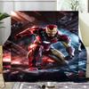 Iron In Action Blanket Flannel Throw for Sofa, Indoor, Camping, Living Room, Office, Chair, And Bed Soft Birthday Gift