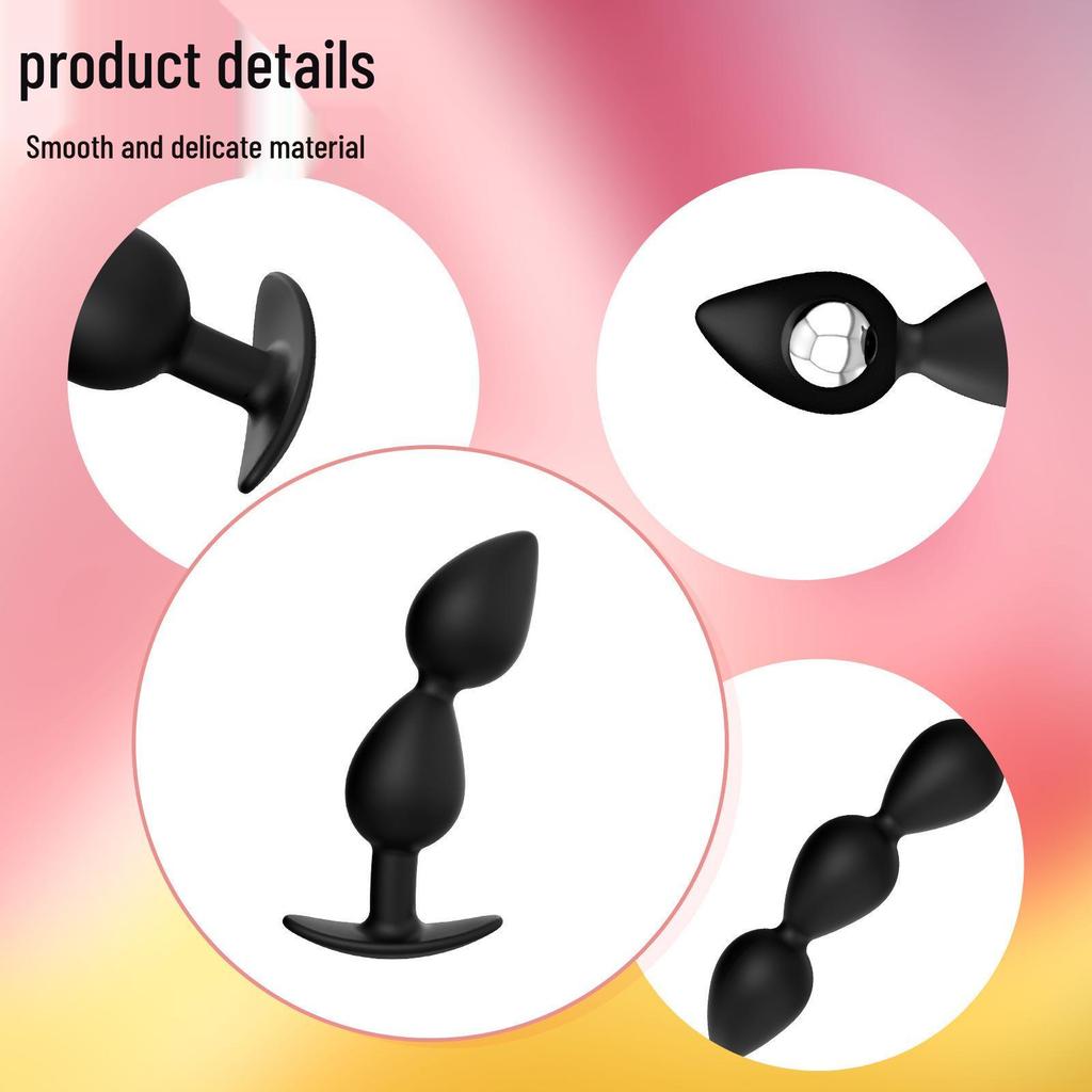 Wearable Silicone Anal Dilator Roller with Steel Ball for Men and Women.