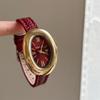 Goose Egg Shape Luxury Women Quartz Watch Soft Leather Strap Durable Vintage Oval Ladies Watches Casual Leather Strap Wristwatch