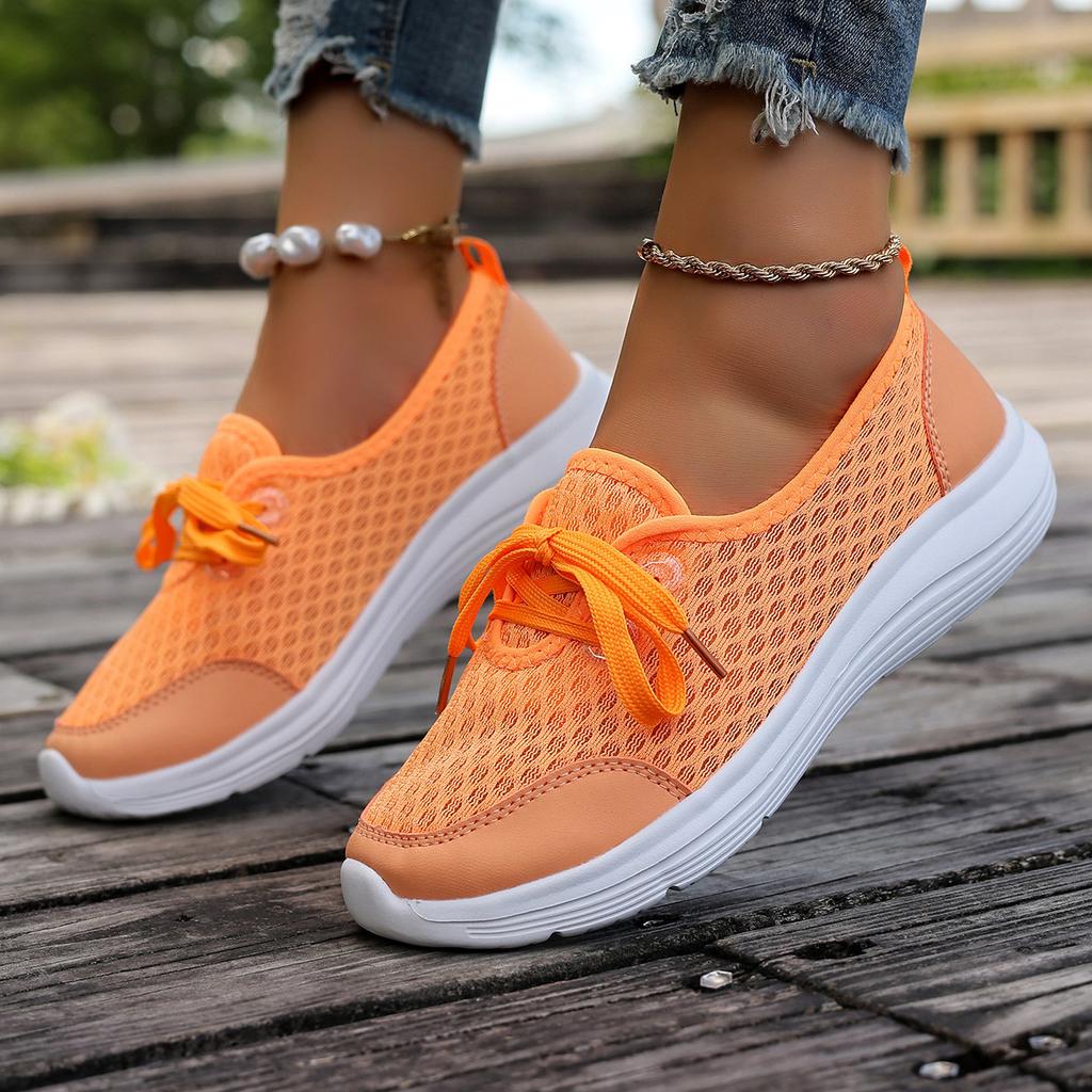 Fashion Woman Sneakers Slip on Casual Shoes Breathable Mesh Breathable Spring Autumn Comfortable Tenis Soft Sole Loafers Shoe for Ladies