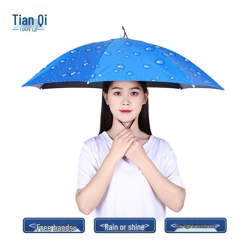 Hands-Free Umbrella Hat Single Layer