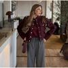 Women'S Fashion Stand-Up Collar Retro Casual Double-Breasted Short Jacket