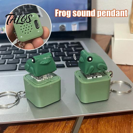 Talos 1/2Pcs Seagull Mine Button Keychain, Rechargeable Fidget Clicker with Real Sound & LED Light, Mini Hanging Buckle Toy