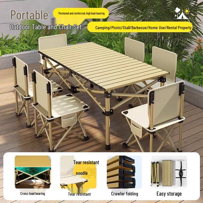 Outdoor Folding Camping Table and Chair Set