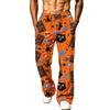 Herren Lockere Weite Beine Cargo Jogginghose mit Taschen Halloween Print für Lässige Outdoor-Kleidung