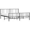 VidaXL Metal Bed Frame with Headboard-Footboard Black 180x200 Cm 352502