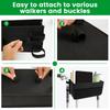 Walker Bag Basket with Cup Holder Foldable Walker Storage Bag 600D Oxford Cloth Waterproof Walker Bag Organizer Bag for Elderly