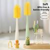 Home Kitchen Gadget 5 in 1 Silicone Cup Brush with Long Handle, Multifunctional Deep Bottle Cleaning Brush, Non-slip Reusable Cleaner for Baby Bottles
