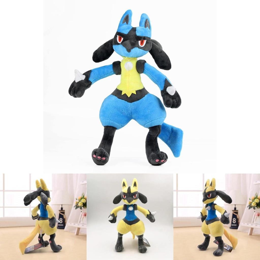 Peluche Luc Lucario Pokemon Luc Scintillante da 12 Pollici Giocattolo Morbido Con Colori Vivaci Per Bambini