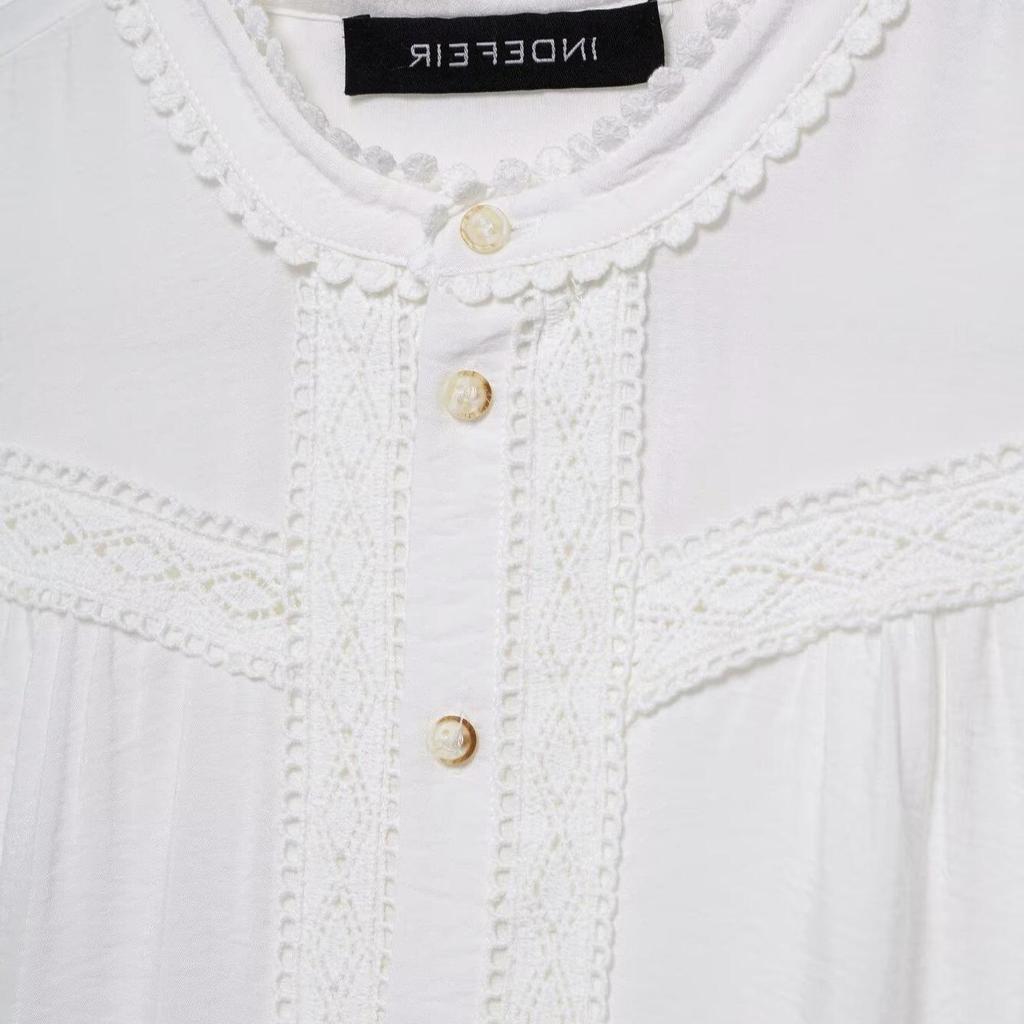 TAOP&ZA Women's Spring/Summer Hollow-Out Embroidered Loose Dress