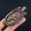 Multi Copper Spiny Oyster Pendant, Handmade Gemstone 999 Copper Wire Wrapped Pendant Antique Jewelry, For Gift Silver Jewelry