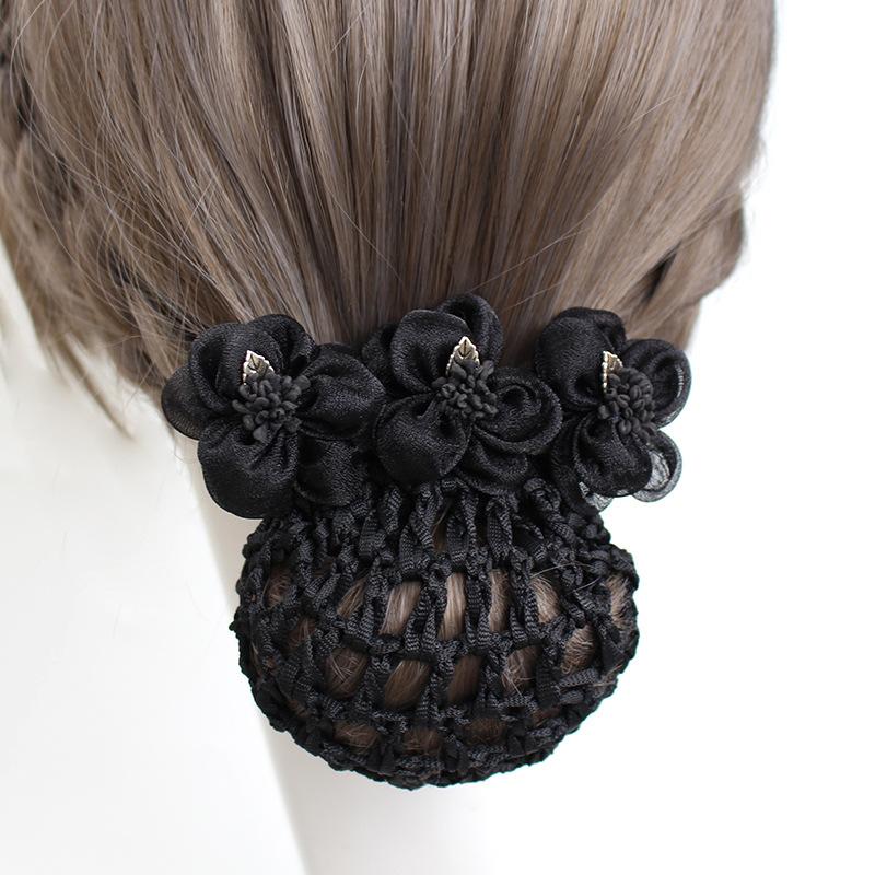 Nurse Head Flower Hair Mesh Pocket Disc Hair Stewardess Hair Mesh Cover Hotel Restaurant Waiter Work Headgear Hair Accessories