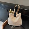 Straw Tote Bag Women's New Mother and Child Bag Casual Shoulder Large Bag Woven Commuter Large Capacity Armpit Bag