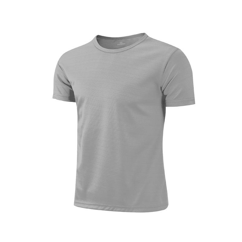 

Men s Breathable Quick-Dry Short-Sleeve Running and Fitness Tee 3XL серый