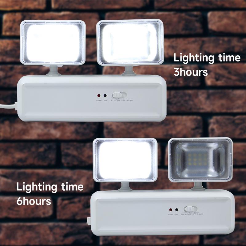 Wall-mounted Double-head Multifuctional Emergency Light Portable Camping Lantern Rechargeable Lamps for Power Outage Use