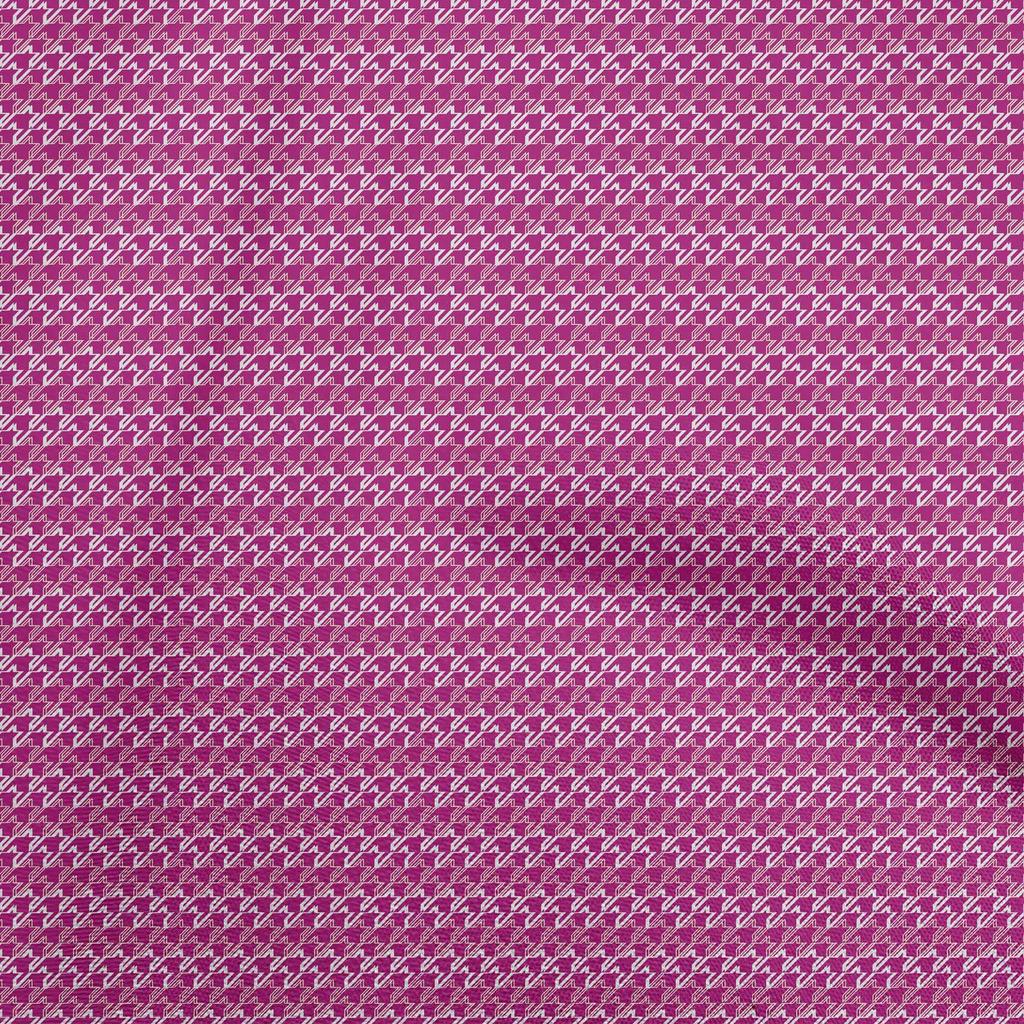 oneOone Cotton Flex Blue Fabric Houndstooth Craft Projects Decor Fabric Printed By The Yard 40 Inch