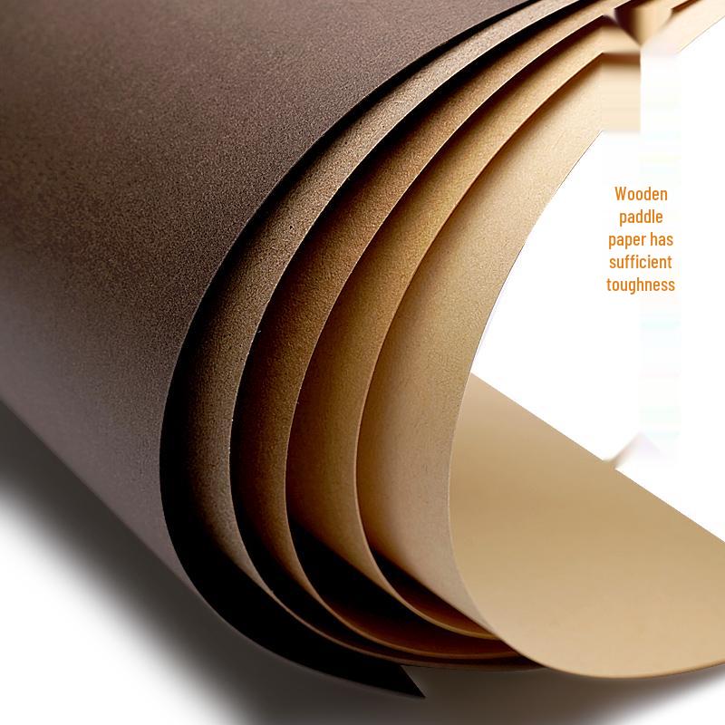 Brown Series A4 Handmade Kraft Paper: Coffee & Natural Wood Gradient