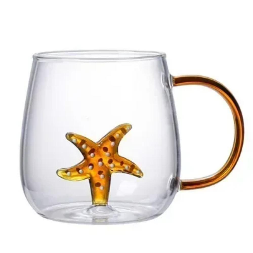 Cartoon Animal Shape Glass Home Cute High Borosilicate Glass Single Layer Cup Living Room with Guests Juice Cold Drink Cup