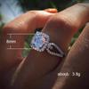 Inel de veșnicie cu zircon cubic strălucitor, drăguț, romantic, inel de logodnă, cristal strălucitor, cadou surpriză de aniversare