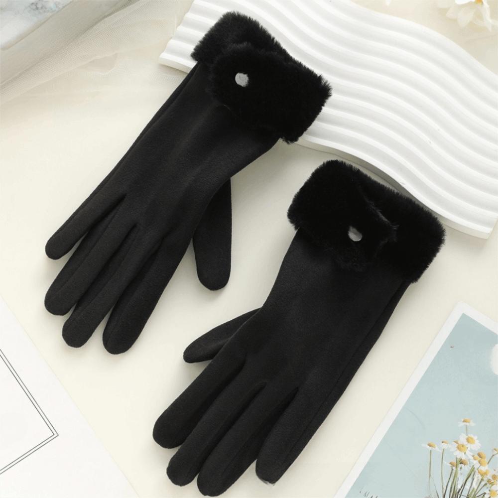 Thick Winter Gloves Velvet Women Mittens Gift Plush Gloves  Outdoor