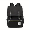 New Personalized Retro Men's and Women's Outdoor Canvas Large Travel Backpack, Zipper Closure, Solid Color Fashionable Backpacks