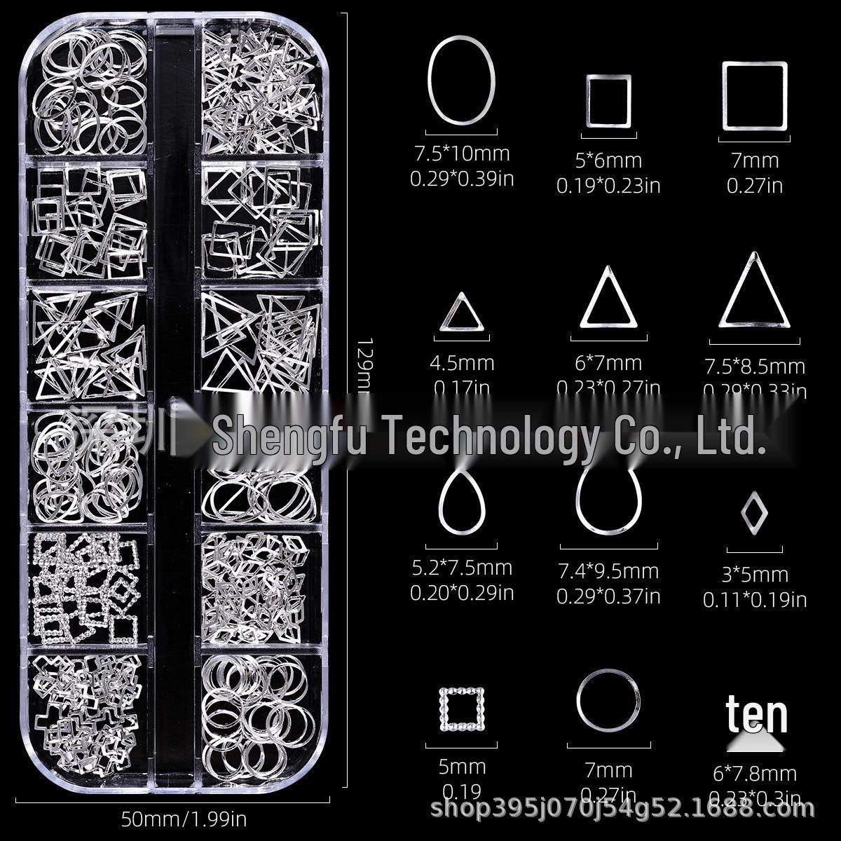 Silver Alloy Japanese Style Nail Art Rivets and Stickers