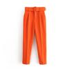 European & American Slim-Fit Straight-Leg Nine-Point Pants with Elastic Waistband