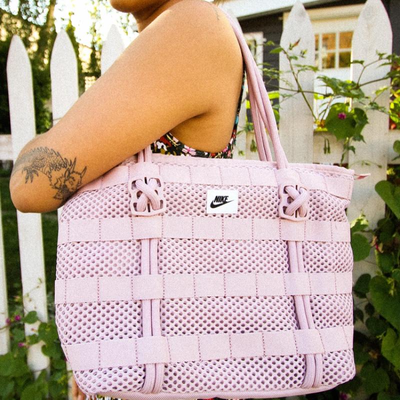 Nike Vzdušná taška Tote Polyesterová taška Tote Nákupní taška Kabelka Tašky přes rameno Běžná Dámská Třešňově růžová Ležérní CU2607-516