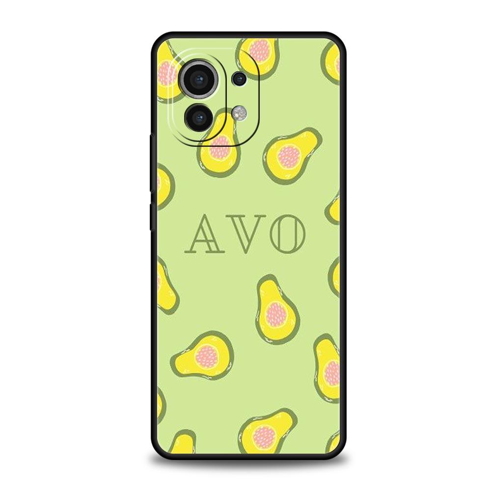 Cute Avocado Phone Case Cover for Xiaomi Mi 17 Pro Max 15 14 13 12 11 Ultra 15T 14T 13T 12T 11T Pro Lite Soft TPU Shell Fundas