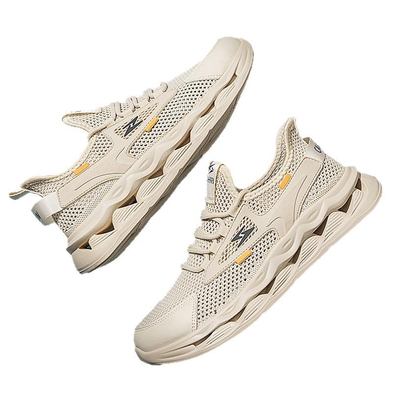 Men's shoes four seasons trendy round head versatile breathable no lace-up platform sports leisure comfortable foot men's shoes