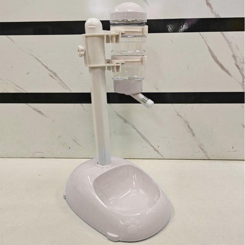 Pet Standing Water Dispenser Feeder Height Adjustable 500ml Capacity Standing Automatic Water Feeder For Puppy