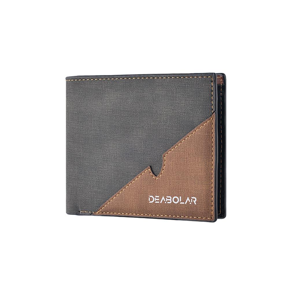 

New PU Leather Men s Wallet Multi-slot Black Coffee Short Coin Purse Large Capacity Money Bag Men Male чорний