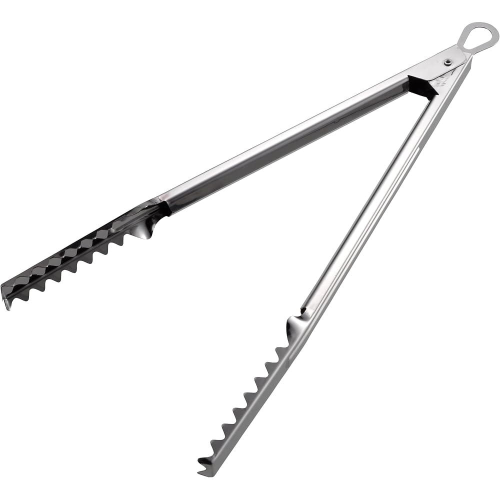 Captain Stag BBQ Tongs with Stopper Stainless Steel Outdoor Cooking Tool UG-3307