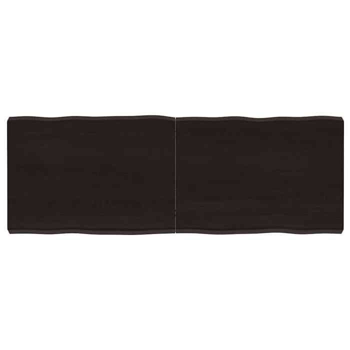 VidaXL Dessus de table bois chêne massif traité bordure assortie 364031
