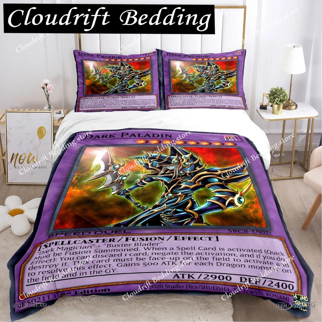 Cartoon Dark Magician Duvet Cover Comforter Fear Bedding set Soft Quilt Cover and Pillowcases for Teens SingleDoubleQueenKing