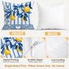 1pcs/4pcs Blue Summer Lemon Cushions Pillowcase Polyester Cushion Cover Throw Pillow Pillowcover Home Car Sofa Decor