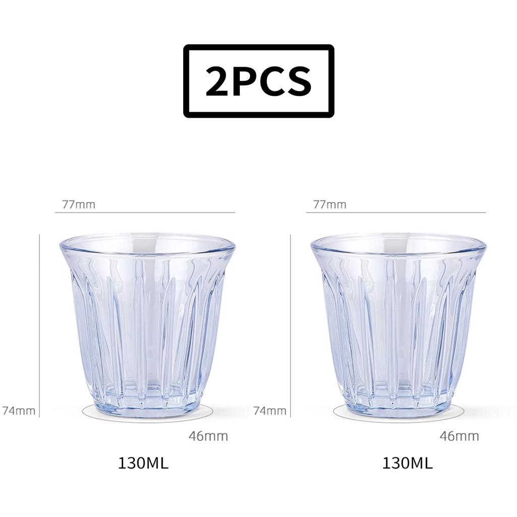 MHW-3BOMBER 130ml Glass Coffee Cup Art Wine Glasses Vacuum Electroplated Anti-scald Water Mugs Chic Home Barista Accessories