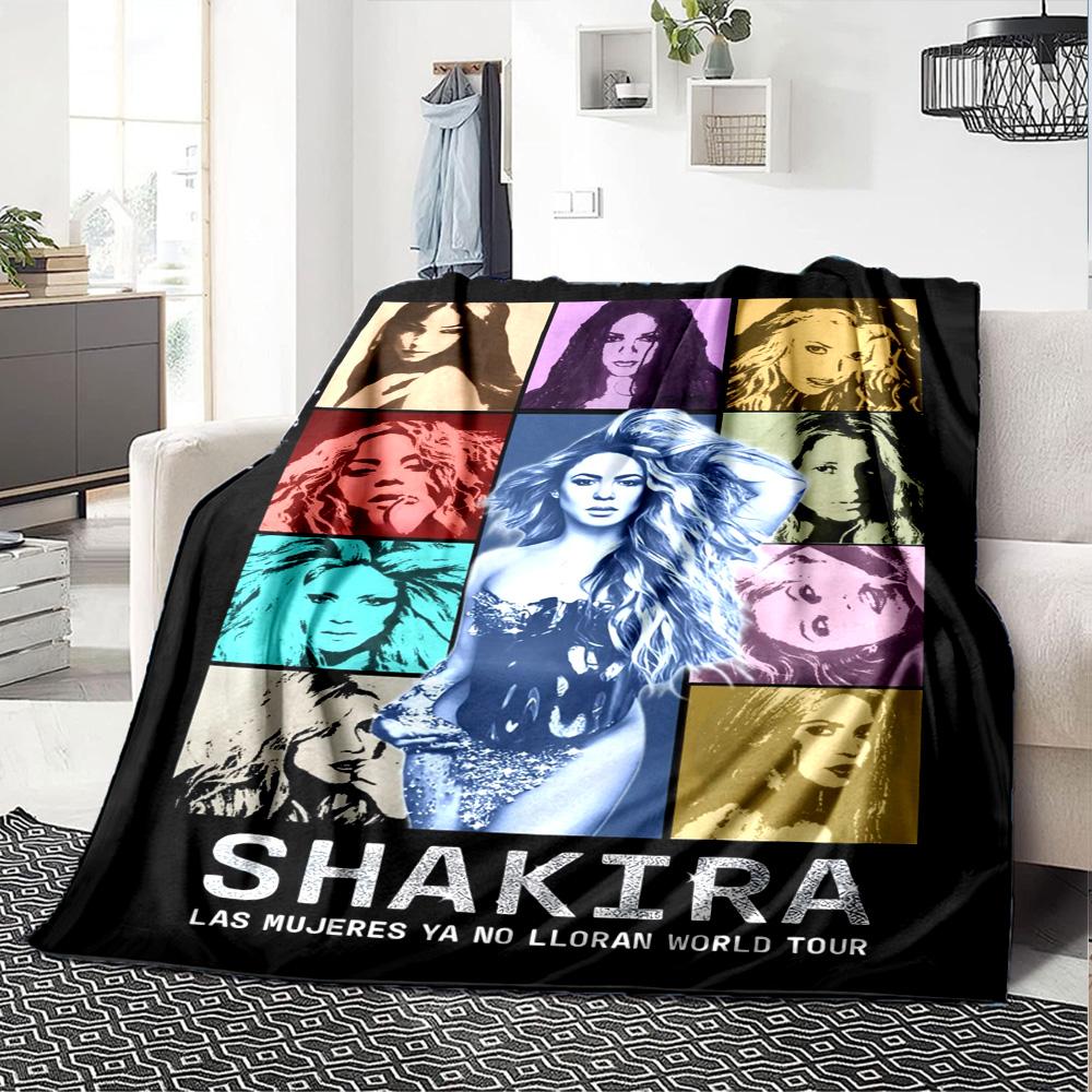 Shakira Print Flanelldecke Hohe Qualität Warm Bequem Decke für Alle Jahreszeiten Perfekt für Geschenke Heimdekoration