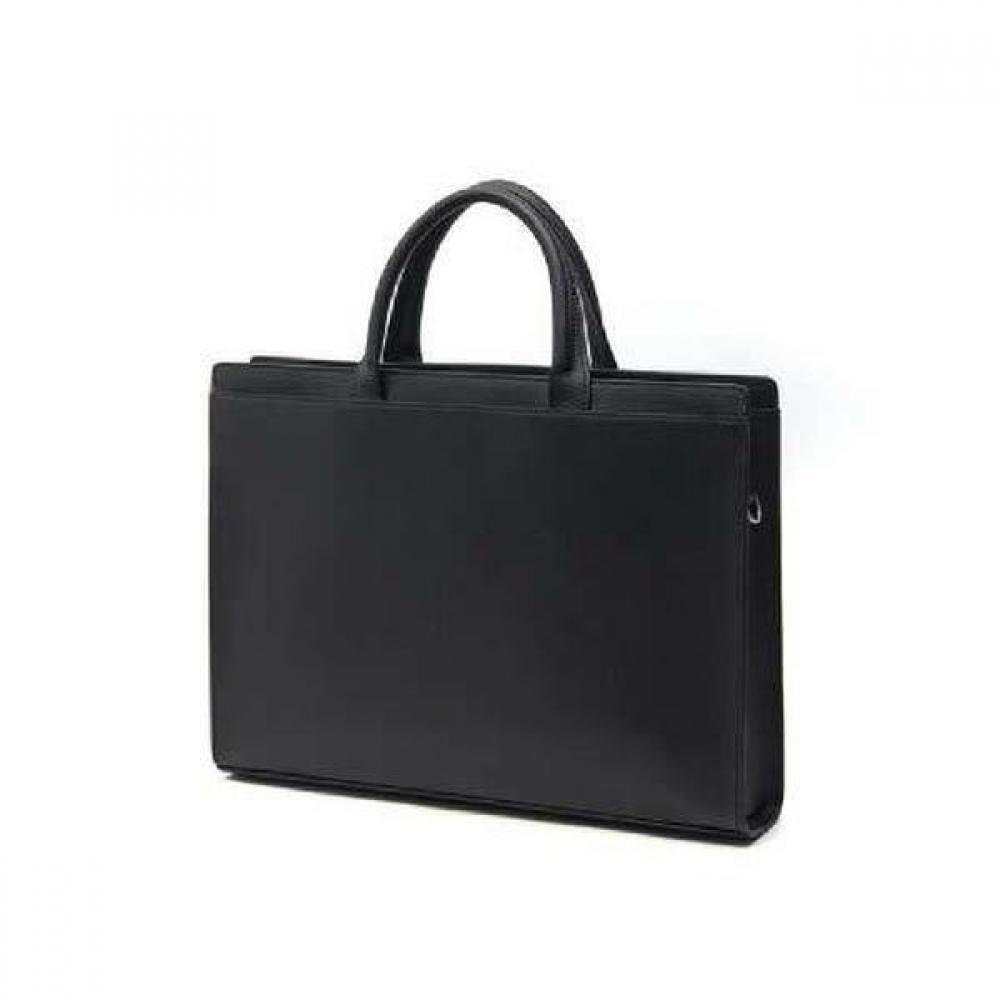Daks Black Leather Logo Simple Document Bag Dbba2f333bk