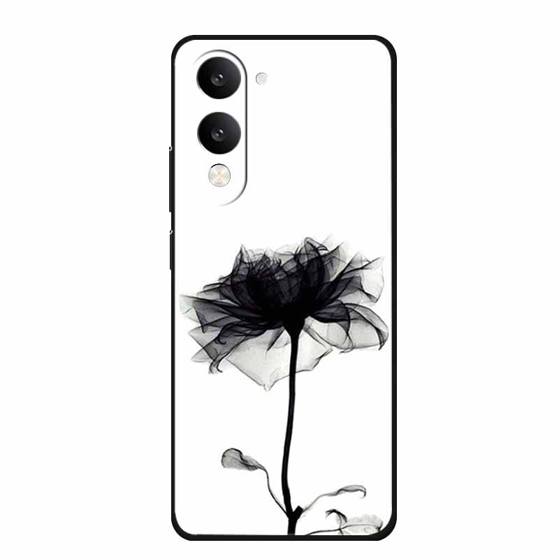 Phone Case For Vivo T4 Lite 5G Soft Silicone Cover Black TPU Cases For Vivo T 4Lite T 4 Lite Funda Back Protective Para Bumper