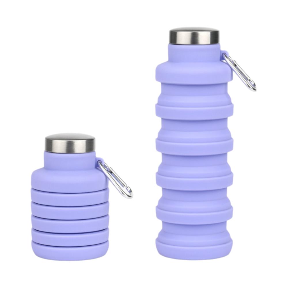 17oz Collapsible Water Bottle Silicone Leakproof Foldable Water Bottle Eco-Friendly Lightweight Sport Water Bottle Hiking