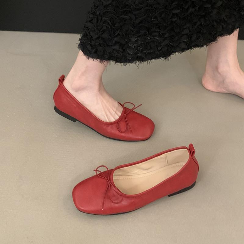 Fashion Bailamos New Women Flats Fashion Round Toe Bow-knot Slip On Ballerinas Shoes Soft Flat Ladies Casual Dress Ballet Shoes