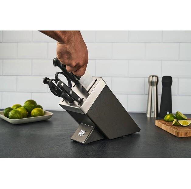 Set di coltelli Zwilling BSF Gourmet con ceppo autoaffilante, 7 pezzi, grigio (36133-410-0)