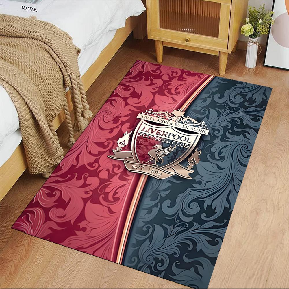 Liverpool FC Crest Floor Rug Office Rug Suitable for Decorate Room Outdoor Study Room Playrooms Antislip Carpet Anime Office Decor