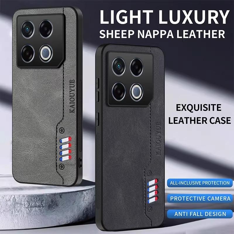 For Infinix Note 40 Pro 5G Case Luxury Frosted Leather Fashion Design Shockproof For Infinix Note 40 Pro Back Hard Funda Cover