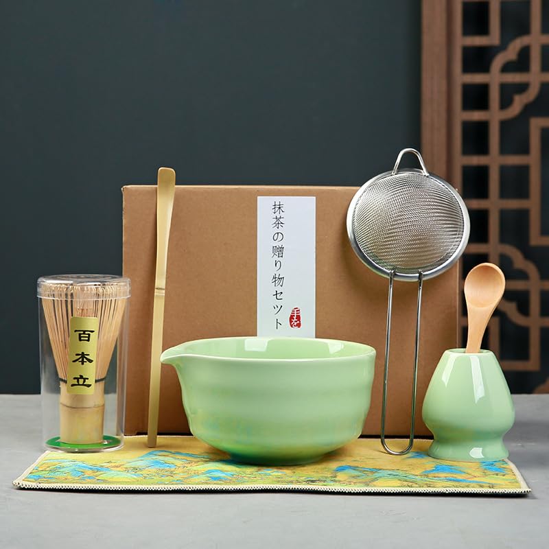 SpyFlyLie Matcha Set for Tea Ceremony Includes Chasen Chashaku Chasa Matcha and Matcha A perfect gift for Respect for the Aged New or Birthdays
