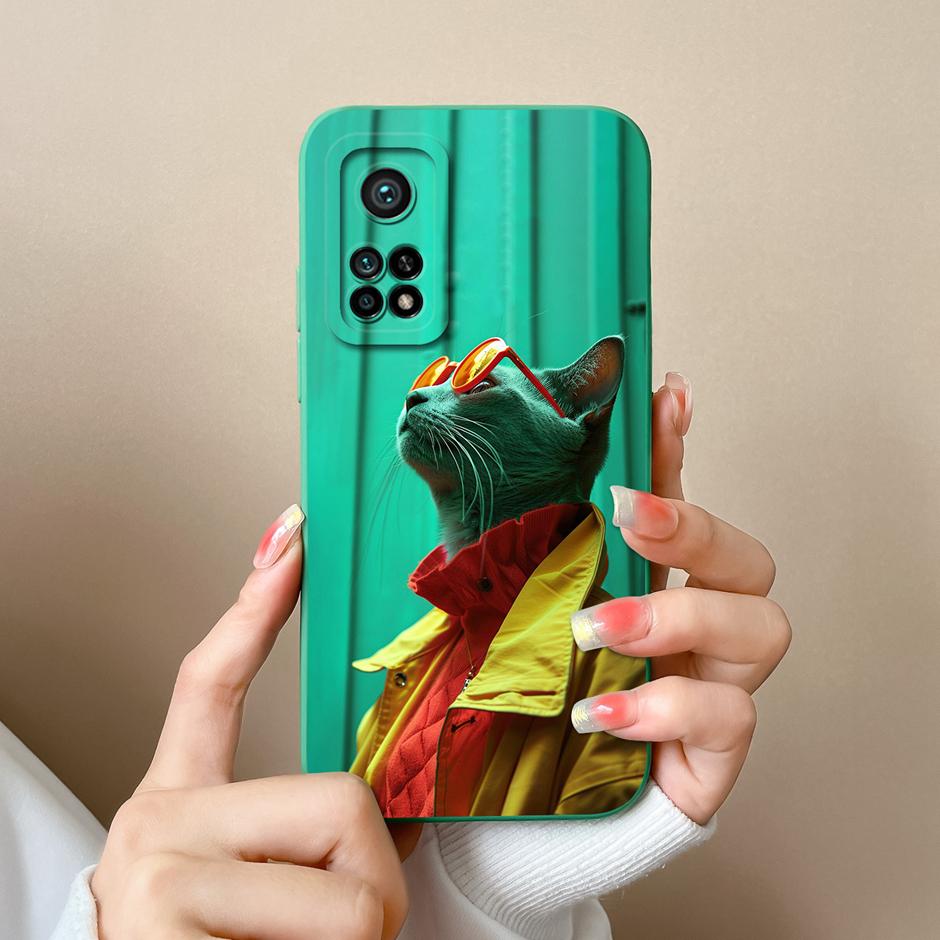 For Xiaomi Mi 10T Pro Lite 5G Casing Creative Collage Style Liquid Silicone Soft TPU Cover For XiaomiMi10T 10TPro Lite 5G Funda