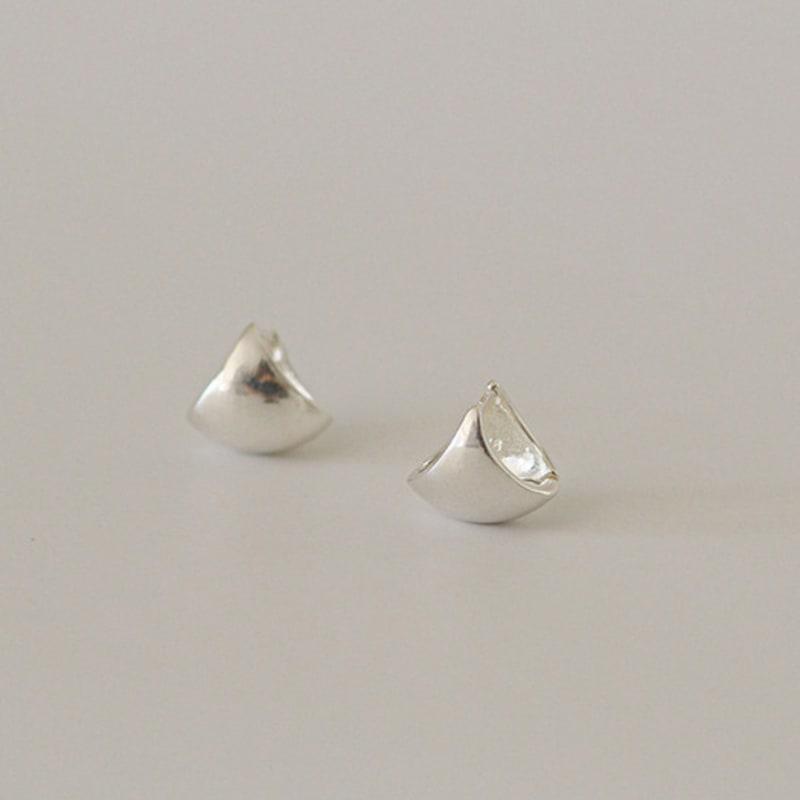 modernlike 14k gold-filled silver clover one-touch earrings