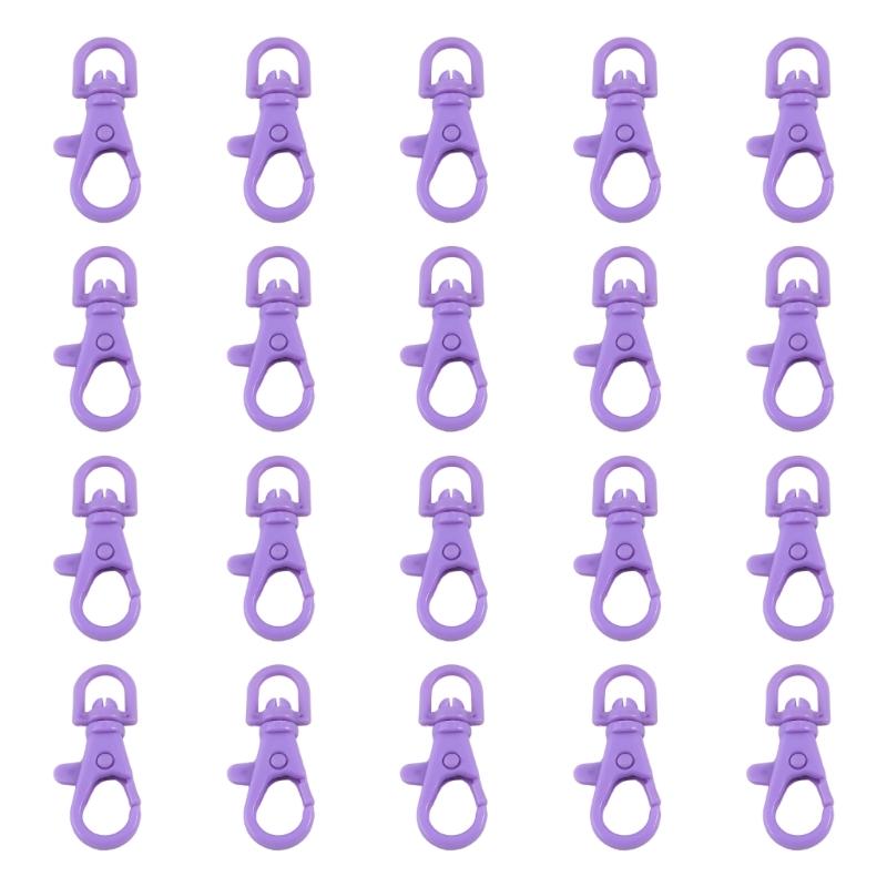 Pack of 20 Colorful Plastic Lobster Clasps Keychain Accessories Plastic Texture for Jewelry Making and Craft Projects