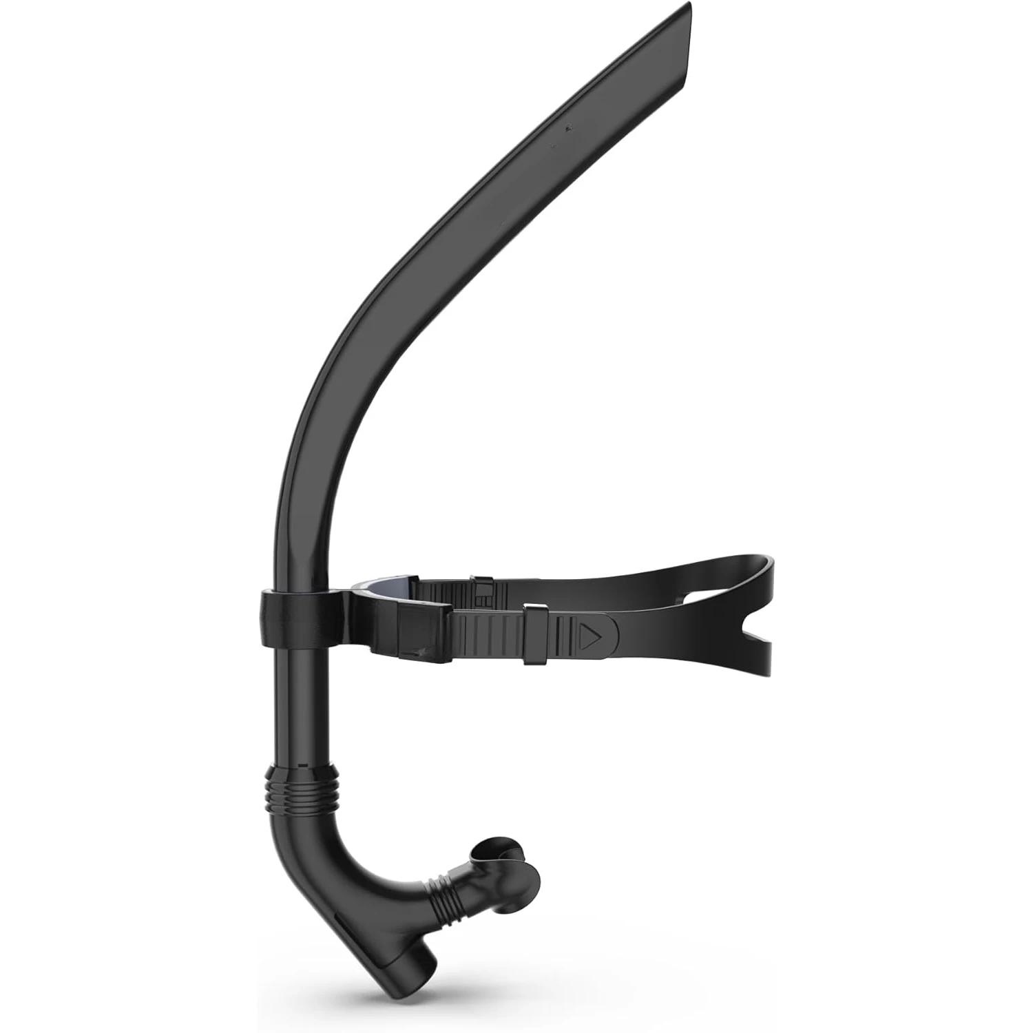 Swim Snorkel, Swimmers Snorkel for Lap Swimming Training Snorkeling, Front Mounted Training Gear with Silicone Mouthpiece